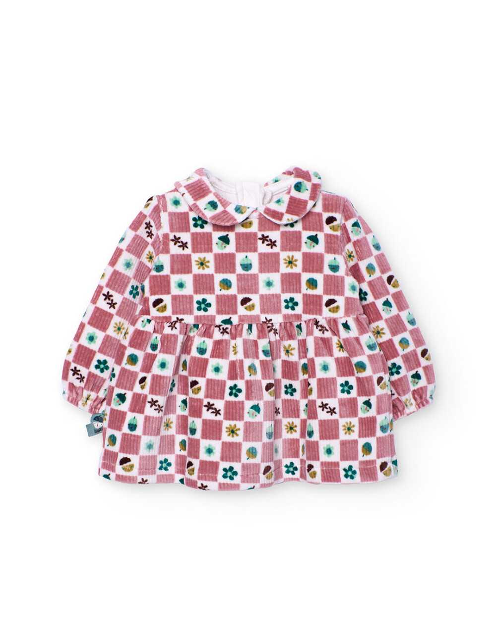 Vestido canalé con leotardos a juego - Imagen 2