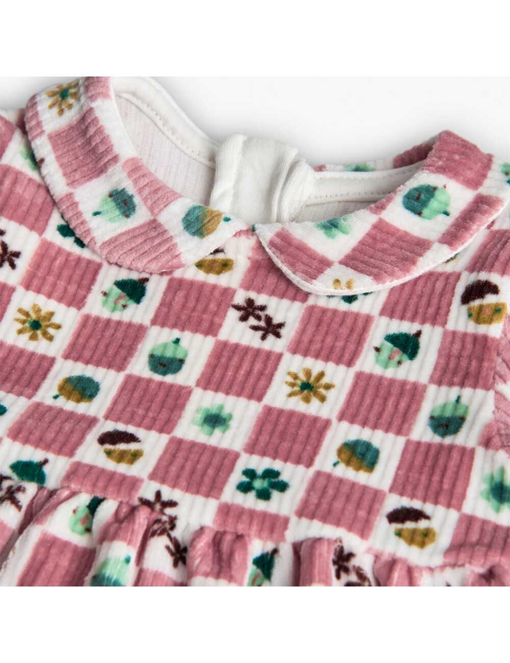 Vestido canalé con leotardos a juego - Imagen 4